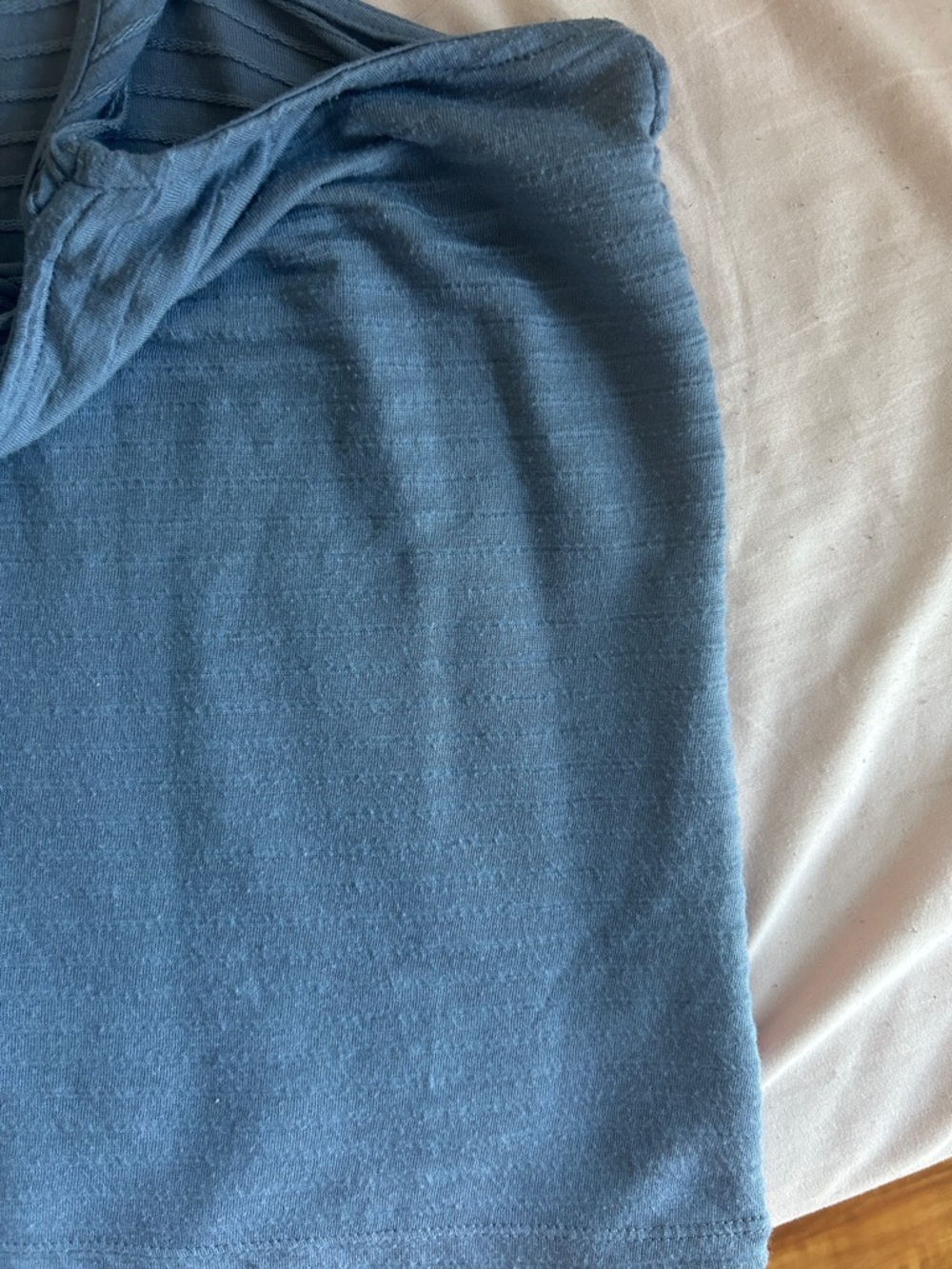 SO Dusty Blue Ribbed Tank with Ruffle Straps - Picture 4 of 4
